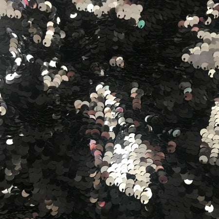 Black to Silver Flip Sequins