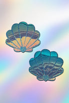 Mermaid Shells Pasties in Opalescent Seafoam Blue-Green by Pastease® Pasties PASTEASE 