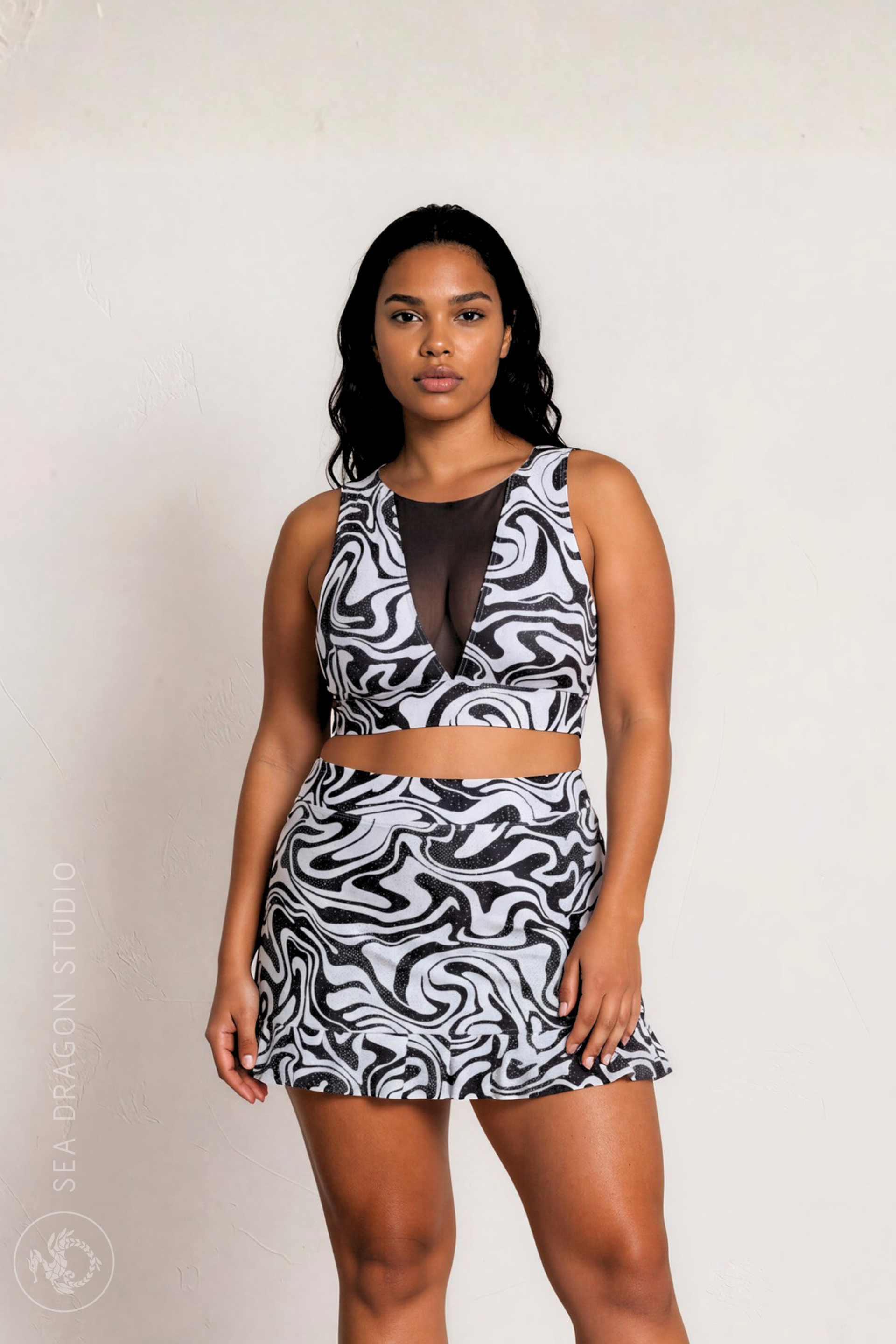 Holographic Ruffle Mini Skirt | Rave Skirt – Sea Dragon Studio