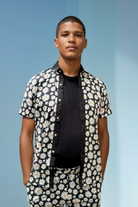 Sea Dragon Studio Daisy Cutter Shirt and Shorts set worn together for a coordinated black and white summer look.