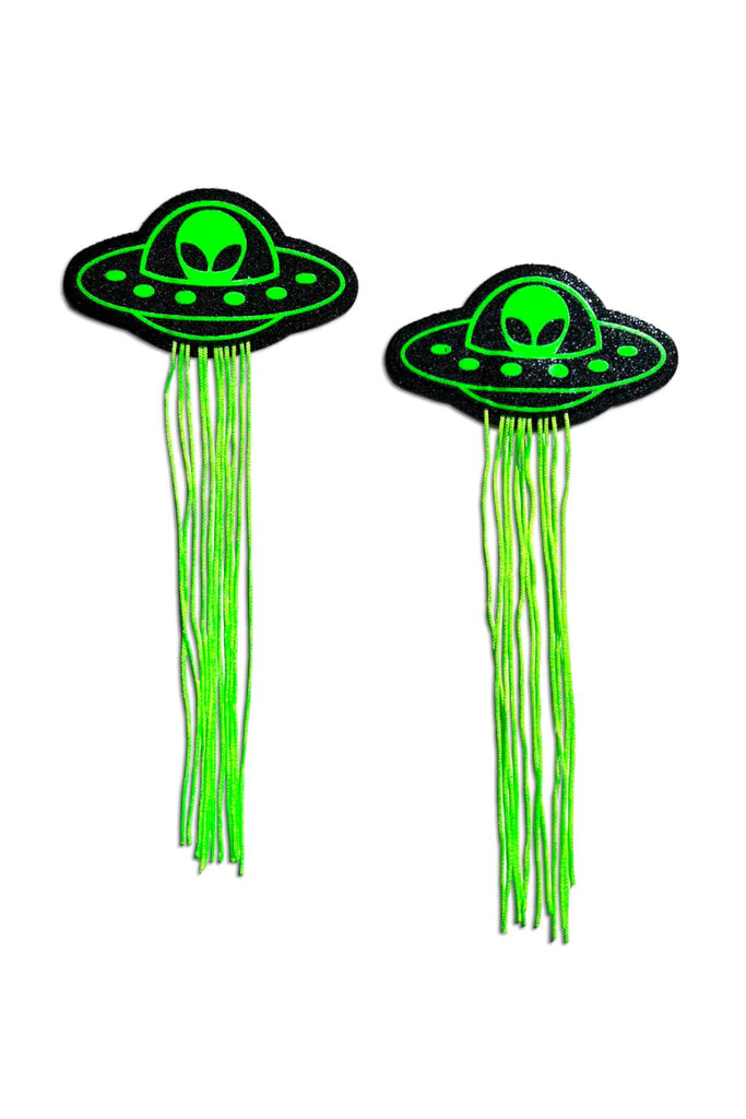 Tassel UFO Alien Glow-in-the-Dark Nipple Pasties Pasties PASTEASE 