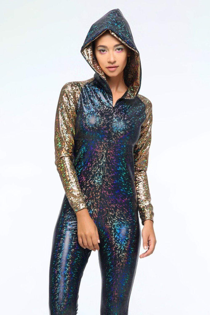 Holographic Jumpsuit - Women's Jumpsuits From Sea Dragon Studio Festival & Rave Clothing Collection