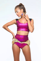 Metallic Gold Leather Utility Belt Leather SEA DRAGON STUDIO 