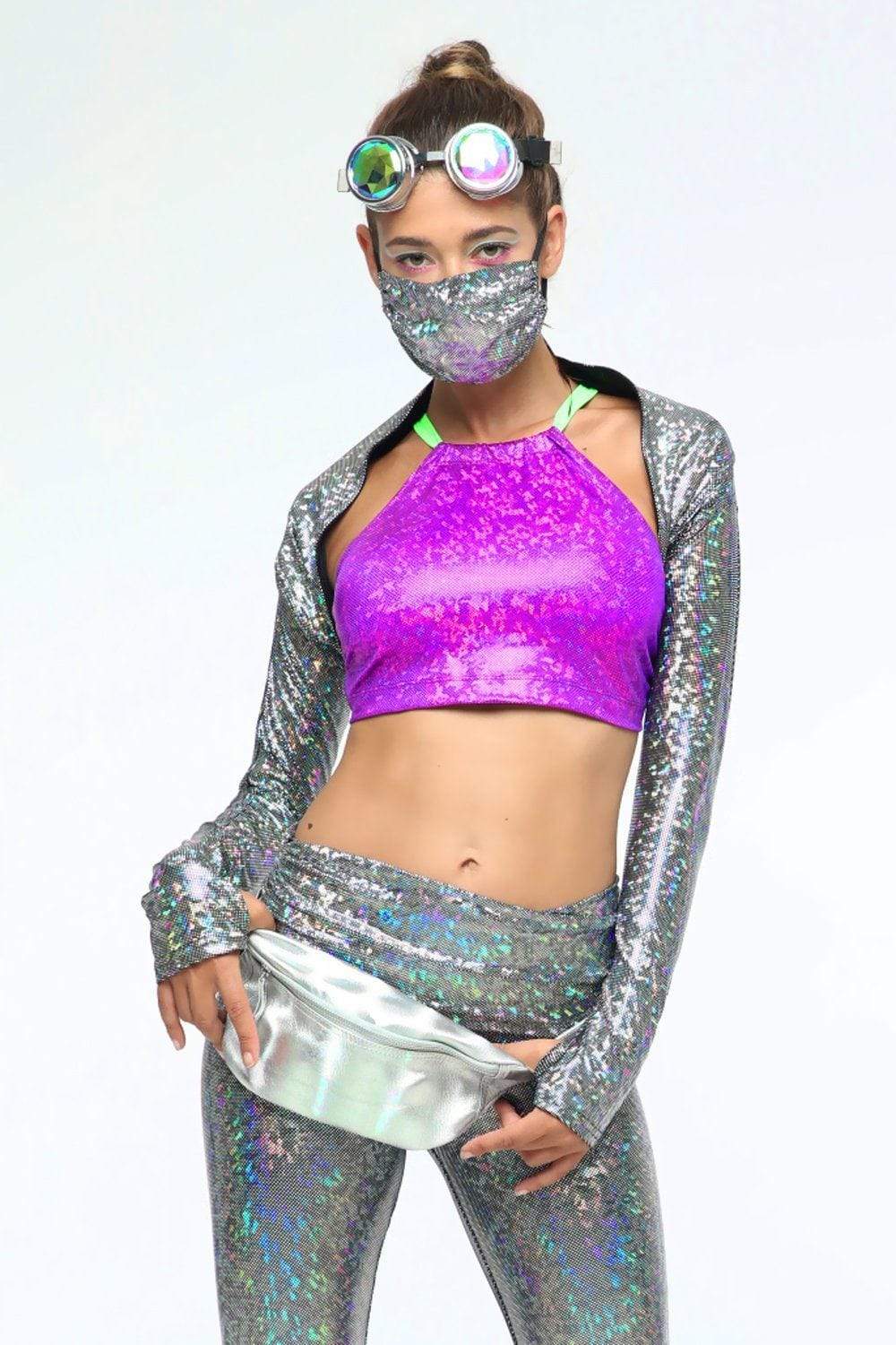 Holographic Leather Bum Bag Belt Leather SEA DRAGON STUDIO 