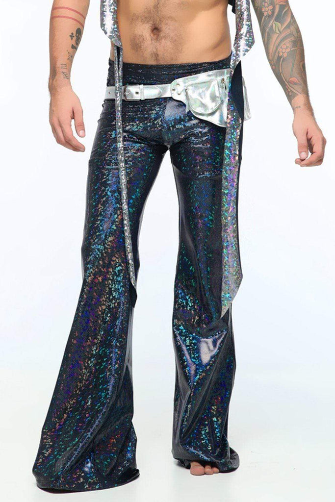 Mens Holographic Flares - Men's Bottoms From Sea Dragon Studio Festival & Rave Clothings Collection