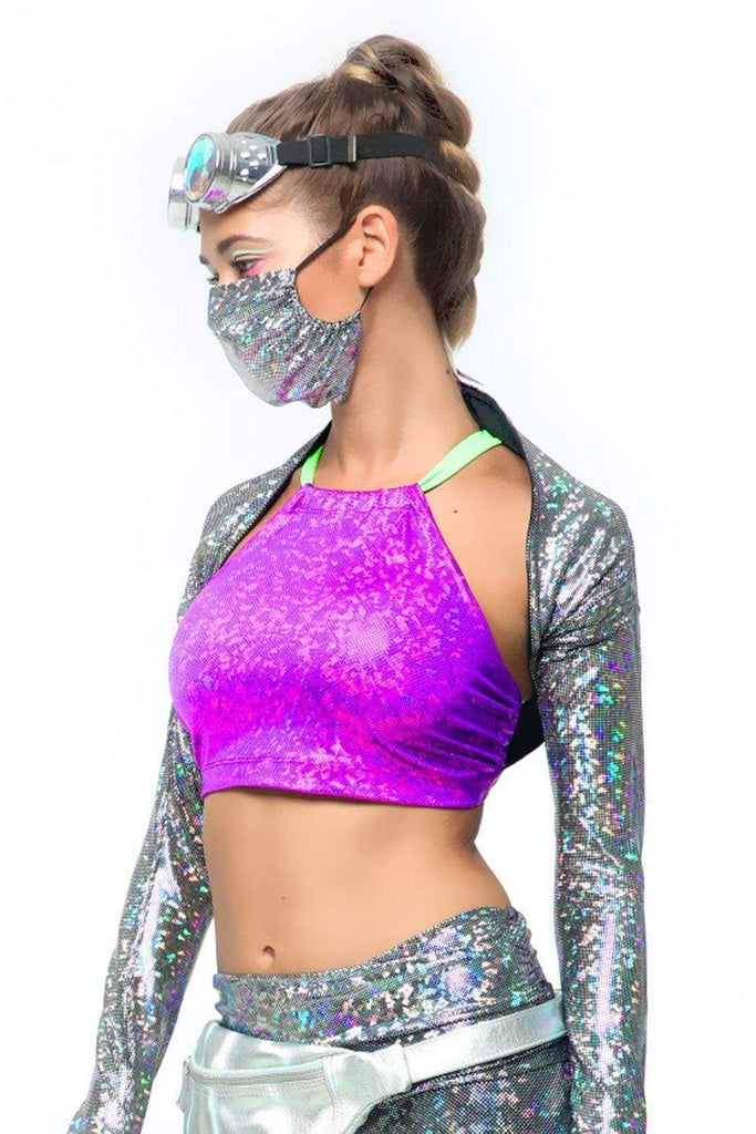 Holographic Halter Top | 13 Colors - Womens Tops