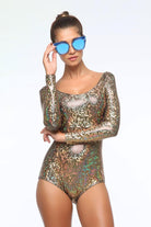 Holographic Long-Sleeve Bodysuit - Women's Bodysuits From Sea Dragon Studio Festival & Rave Clothing Collection