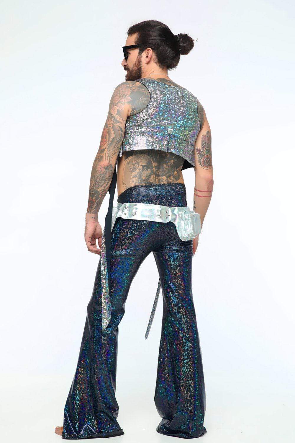 Holographic Leather Utility Belt Leather SEA DRAGON STUDIO 