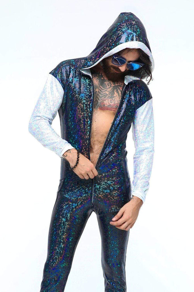 Mens Holographic Jumpsuit - Men's Jumpsuit From Sea Dragon Studio Festival & Rave Outfit Collection