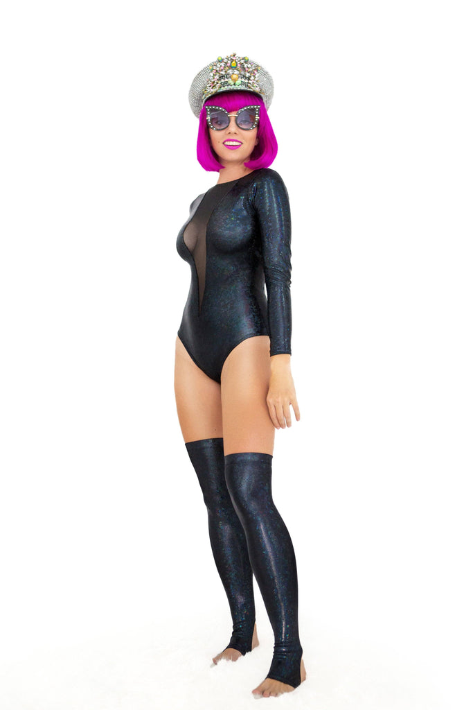 Sea Dragon Studio - Holographic Mesh-Front Bodysuit