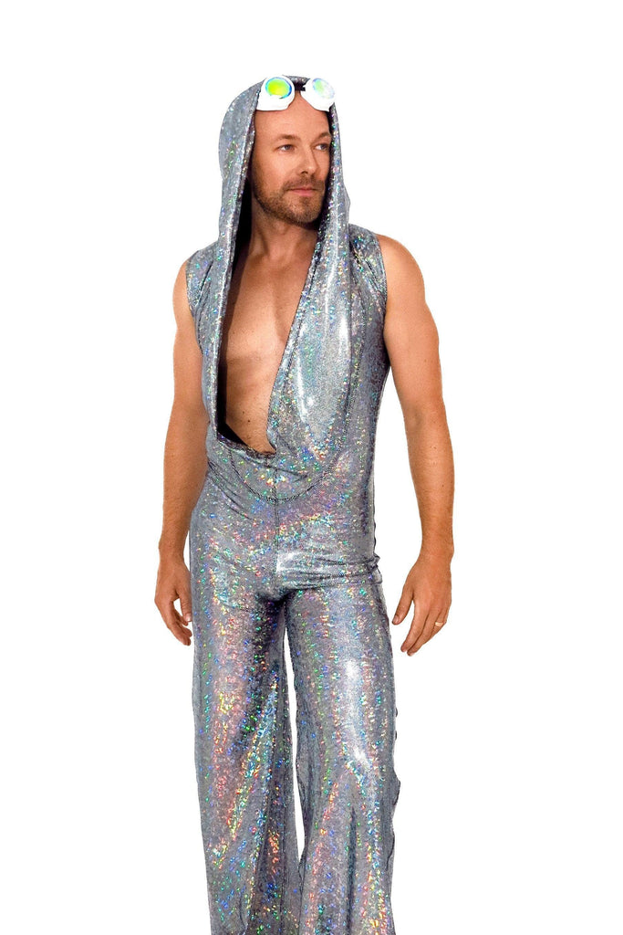 Mens Holographic Disco Jumpsuit - Men's Jumpsuits From Sea Dragon Studio Festival & Rave Outfit Collection