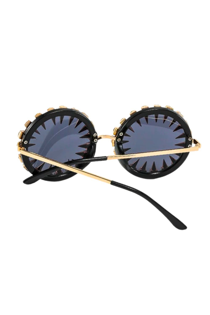 Claws-Deep Round Rhinestone Sunglasses Eyewear Sea Dragon Studio 