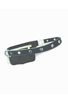 Cracked Silver Single Pocket Leather Bum Bag Leather Festival Belt SEA DRAGON STUDIO 
