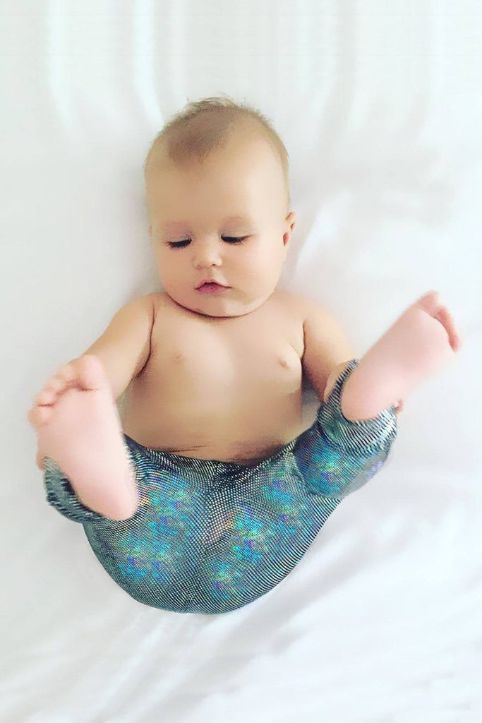 Holographic Baby Leggings - Baby's Bottoms From Sea Dragon Studio Festival & Rave Gear Collection