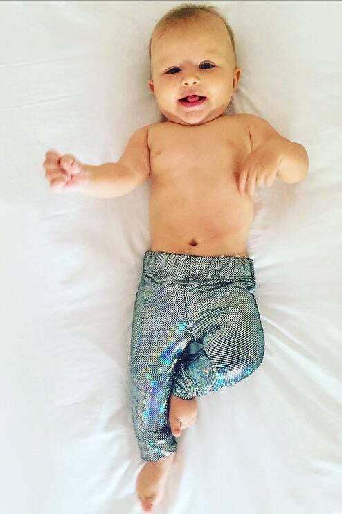 Holographic Baby Leggings - Baby's Bottoms From Sea Dragon Studio Festival & Rave Outfits Collection