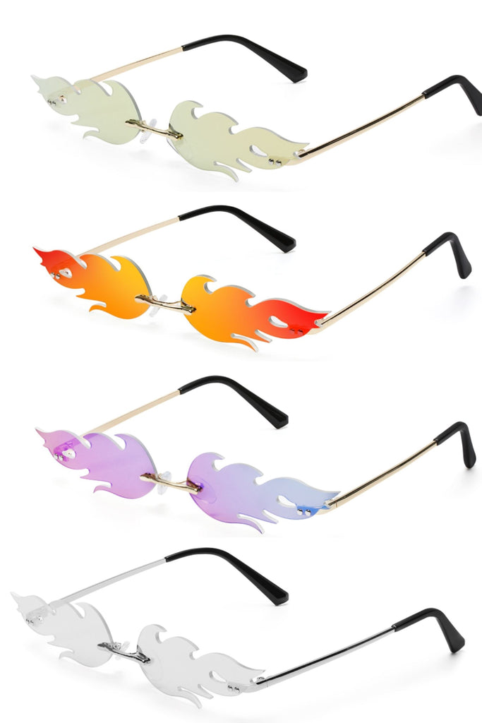 Fire Starter Iridescent Rimless Sunglasses | 4 Colors Eyewear SEA DRAGON STUDIO 