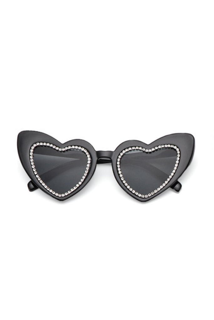 Glamourpus Glitter Heart Sunglasses Eyewear SEA DRAGON STUDIO 