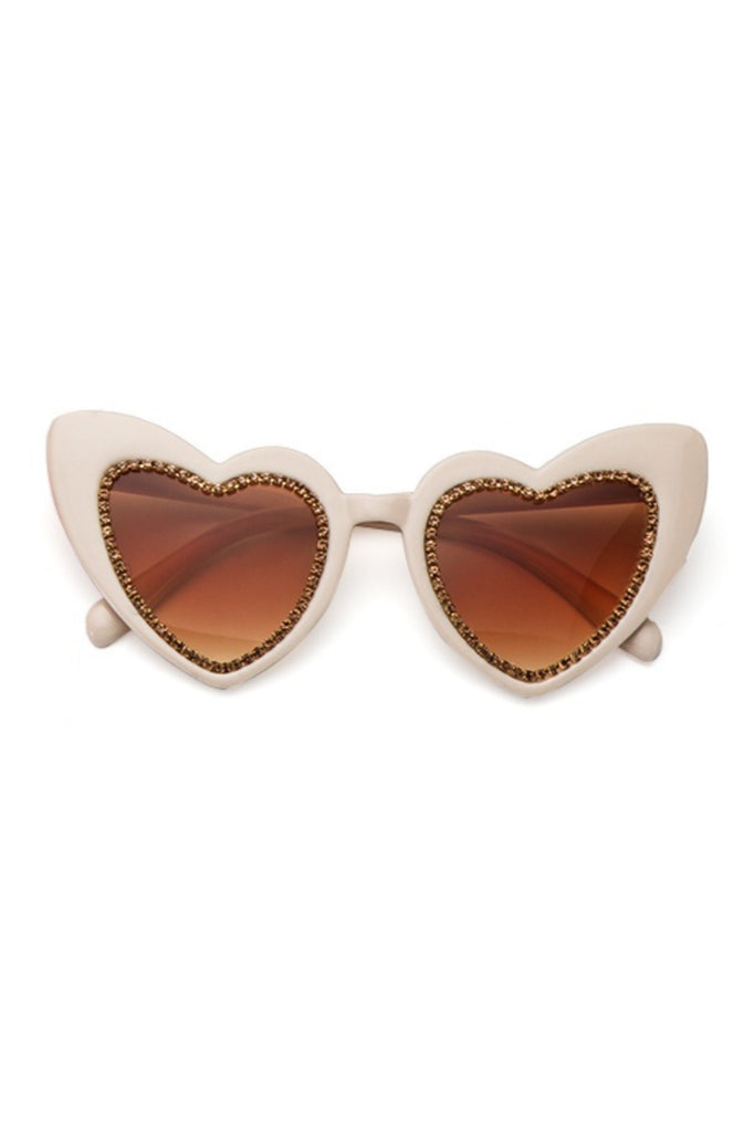 Glamourpus Glitter Heart Sunglasses Eyewear SEA DRAGON STUDIO 