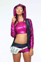 Holographic Leather Festival Belt Leather SEA DRAGON STUDIO 