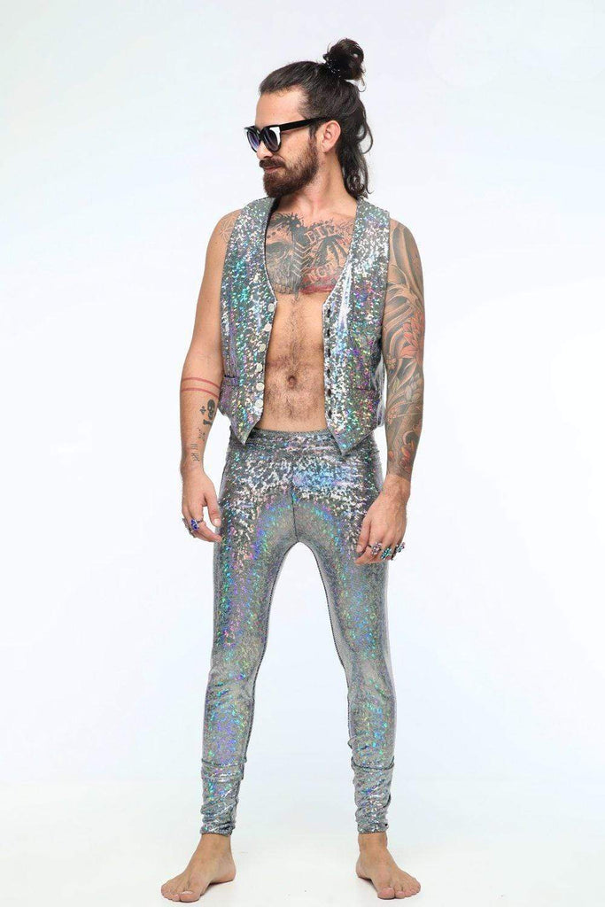Mens Holographic Dancing Vest - Men's Tops From Sea Dragon Studio Festival & Rave Clothings Collection