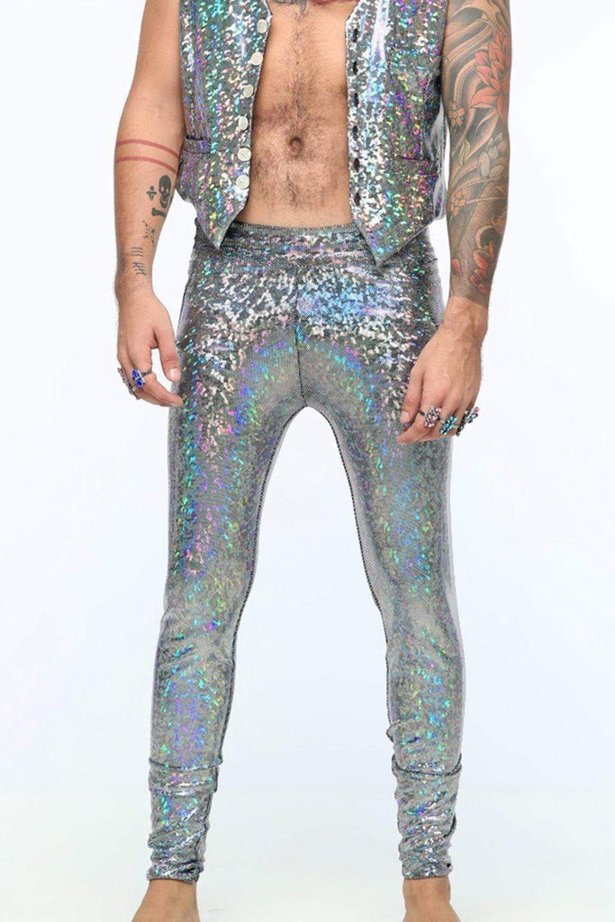 Holographic Meggings With Pockets - Mens Bottoms From Sea Dragon Studio Festival Clothing Collection