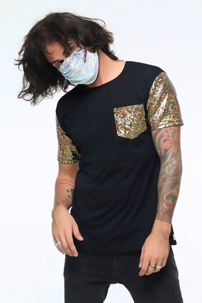 Mens Holographic Festival Tee - Men's Tops From Sea Dragon Studio Festival & Rave Gear Collection
