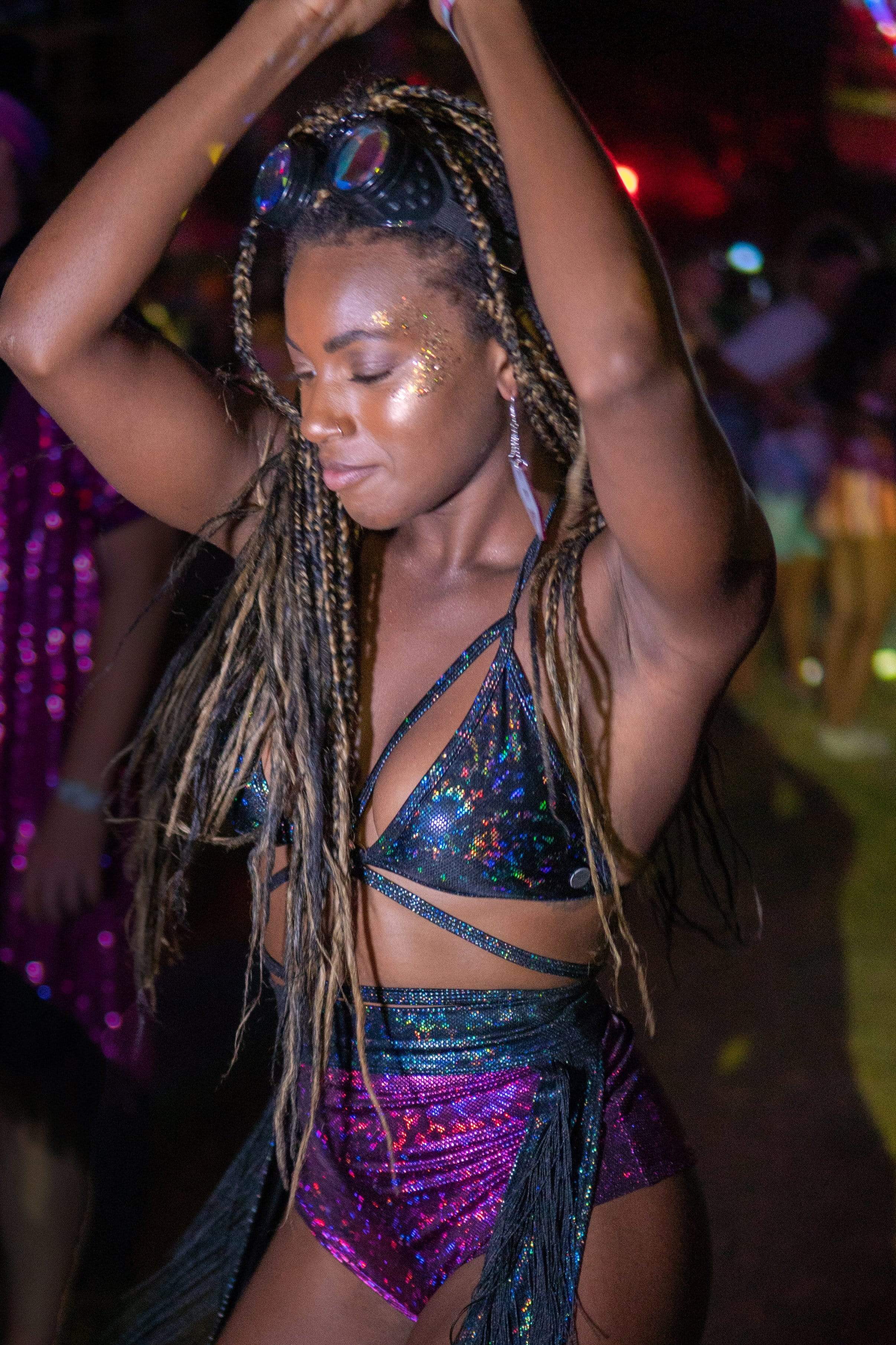Holographic Rave Top Festival Clothing and Accessories Sea Dragon Studio