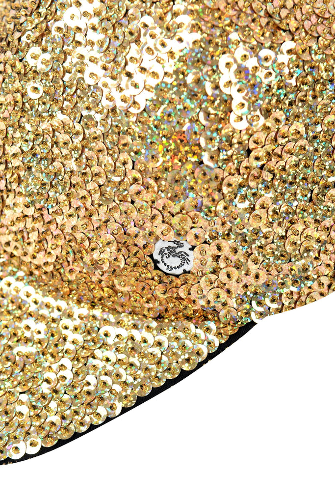 Holographic Sequin Hat | Gold Headwear SEA DRAGON STUDIO 
