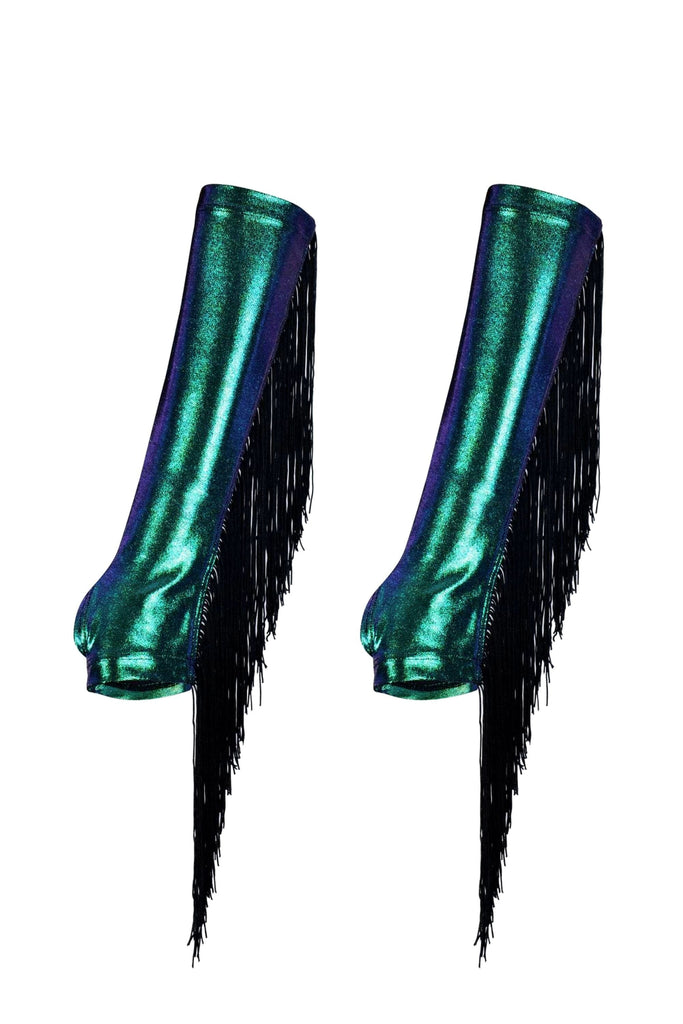 Holographic Fringe Gloves | 13 Colors Accessories Other SEA DRAGON STUDIO Oil Slick Black 