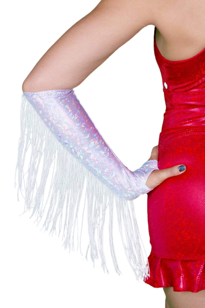 Holographic Fringe Gloves | 13 Colors Accessories Other SEA DRAGON STUDIO Playa White Black 