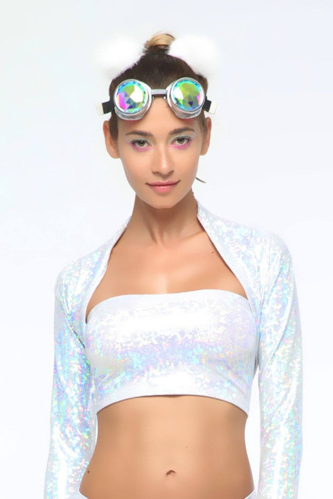 Holographic Bandeau Tube Top | 13 Colors - Womens Tops