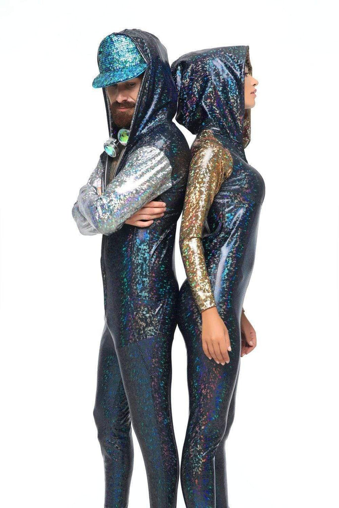 Mens Holographic Jumpsuit - Men's Jumpsuit From Sea Dragon Studio Festival & Rave Gear Collection