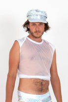 Mens Mesh Tshirt | 13 Colors Mens Tops SEA DRAGON STUDIO XSMALL Playa White 