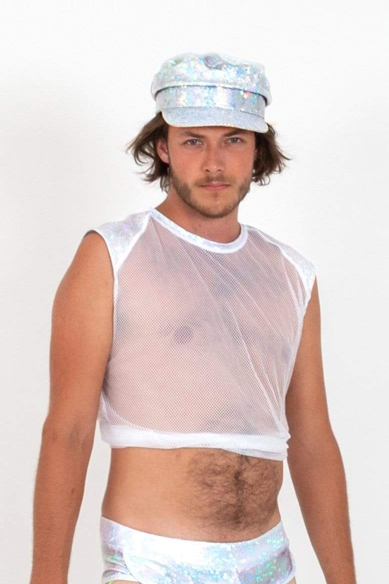 Mens Mesh Tshirt | 13 Colors Mens Tops SEA DRAGON STUDIO XSMALL Playa White 