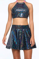 Holographic Skater Skirt | 13 Colors - Womens Bottoms