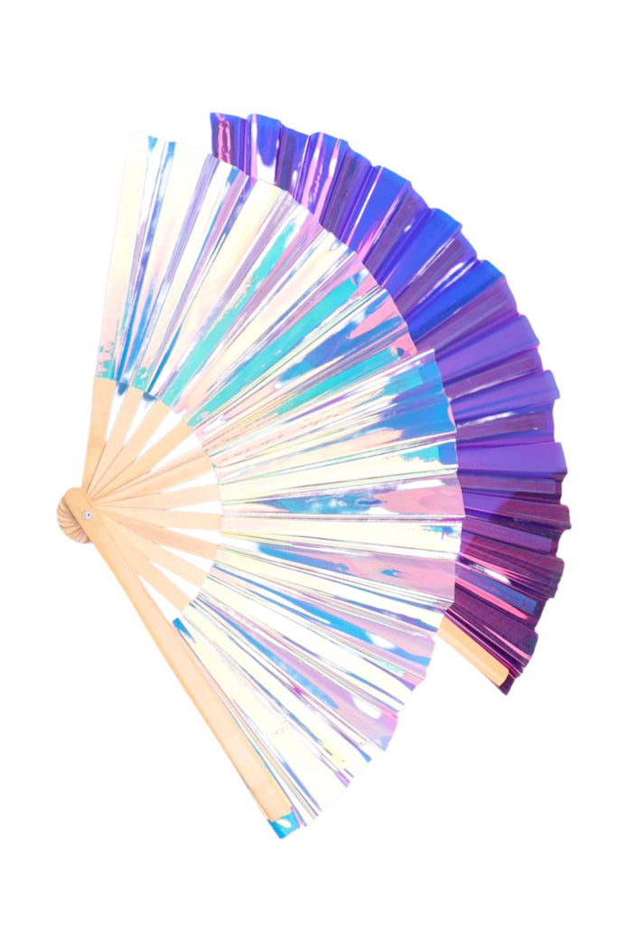 Iridescent Glam XL Hand Fan | 2 Colors Accessories Other Sea Dragon Studio 