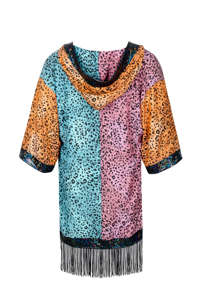 Big Cat Energy Hooded Kimono with Holo & Fringe Mens Tops SEA DRAGON STUDIO 