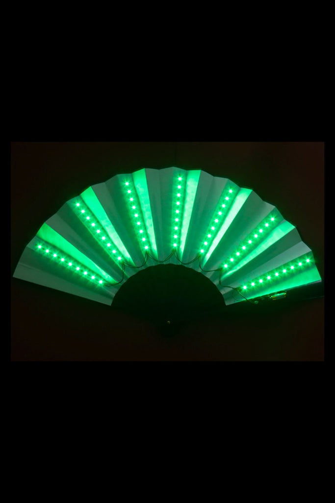 Tron LED Light-Up XL Hand Fan | 5 Colors Accessories Other Sea Dragon Studio LED Green 