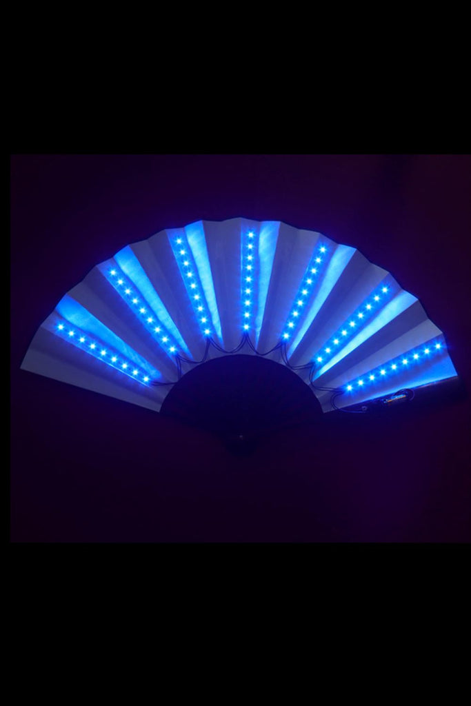 Tron LED Light-Up XL Hand Fan | 5 Colors Accessories Other Sea Dragon Studio LED Blue 