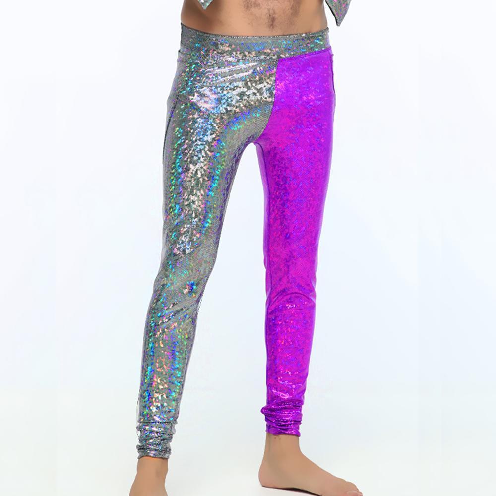 Mens Holographic Double-Trouble Meggings - Men's Bottoms From Sea Dragon Studio Festival & Rave Outfit Collection