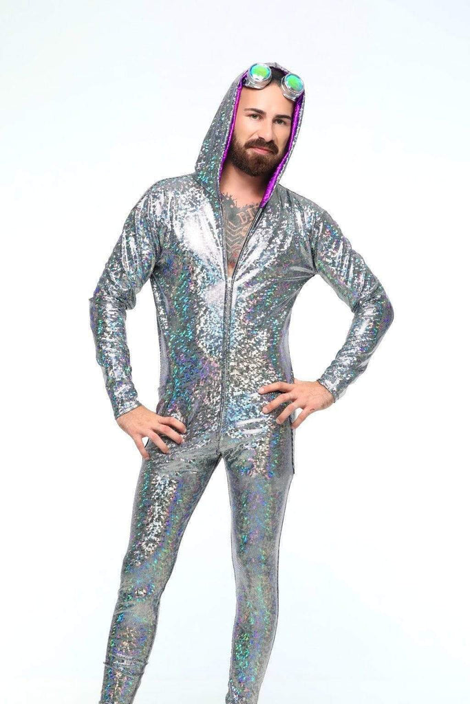 Mens Holographic Jumpsuit - Men's Jumpsuit From Sea Dragon Studio Festival & Rave Clothing Collection