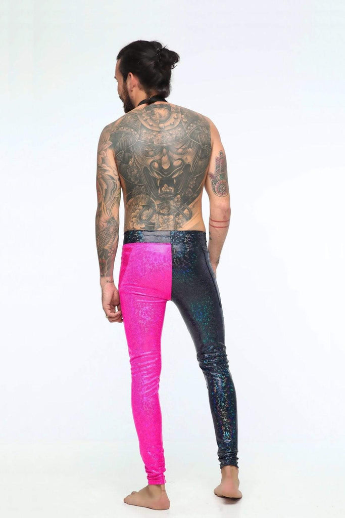 Mens Holographic Double-Trouble Meggings - Men's Bottoms From Sea Dragon Studio Festival & Rave Gear Collection