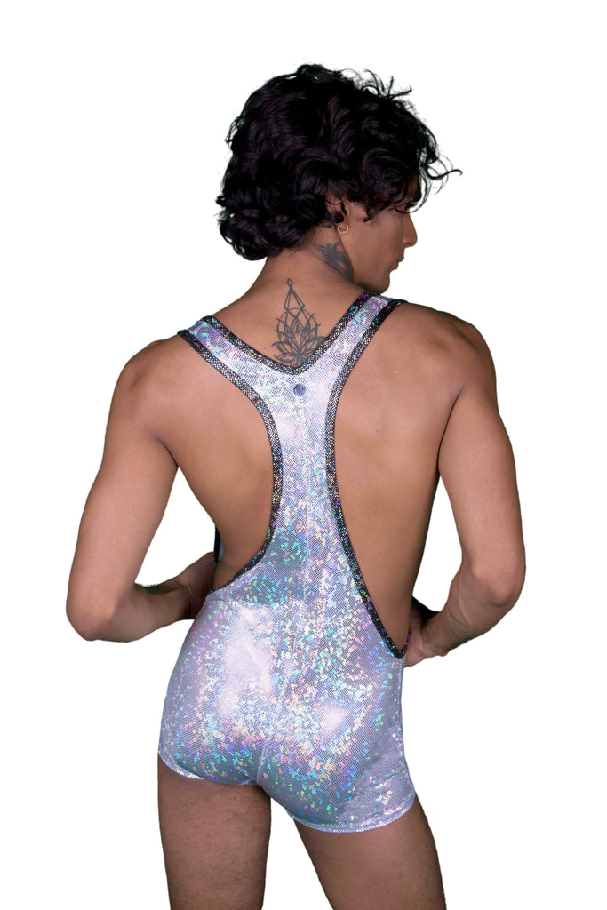 Holographic Mens Wrestling Suit | 13 Colors Mens Jumpsuits SEA DRAGON STUDIO 