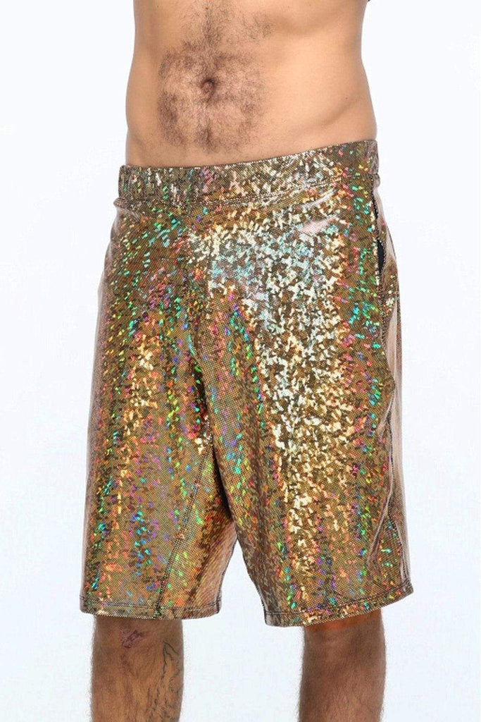 Mens Holographic Festival Shorts - Men's Bottoms From Sea Dragon Studio Festival & Rave Clothing Collection