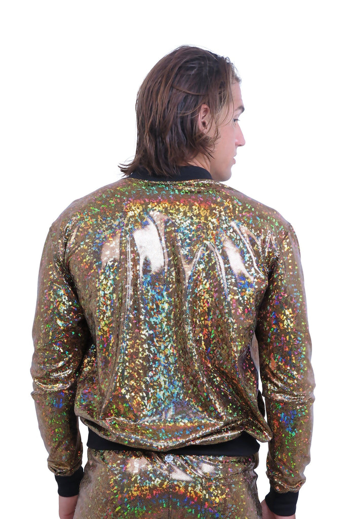 Mens Holographic Bomber Jacket | 13 Colors - Mens Tops