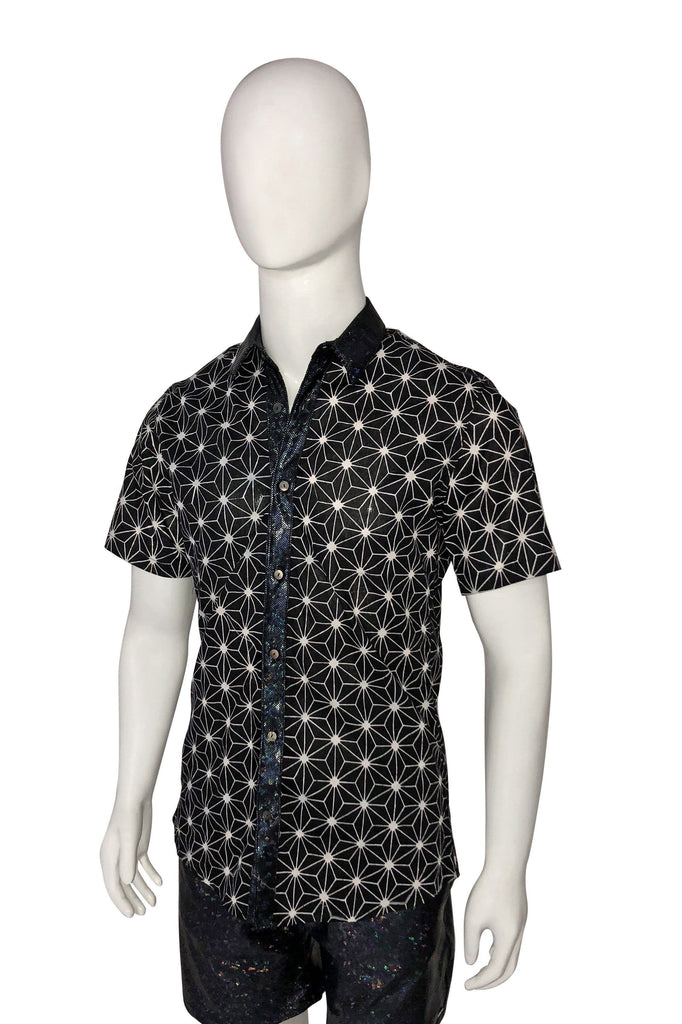 Starburst Short Sleeve Shirt Mens Tops SEA DRAGON STUDIO XSmall 