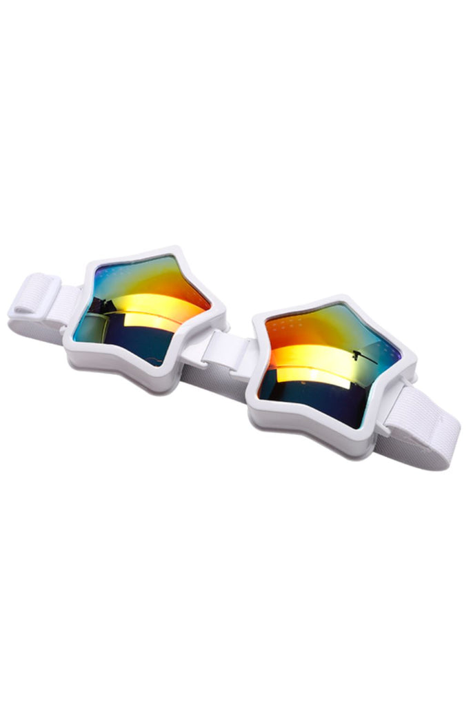 Rock Star Rainbow Heart Goggles | 2 Colors Eyewear Sea Dragon Studio White Heart Rainbow Goggles 