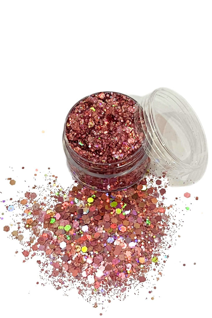 Holographic Rose Gold Digger Face and Body Glitter Gel Glitter Gel Sea Dragon Studio 
