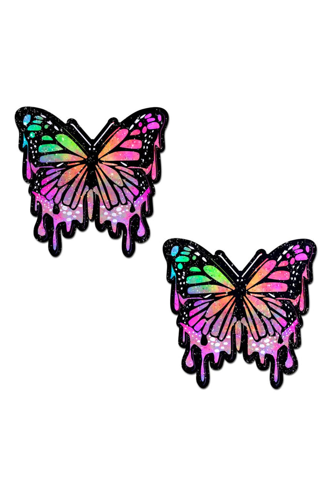 Trippy Melting Rainbow Glitter Butterfly Nipple Pasties Pasties PASTEASE 