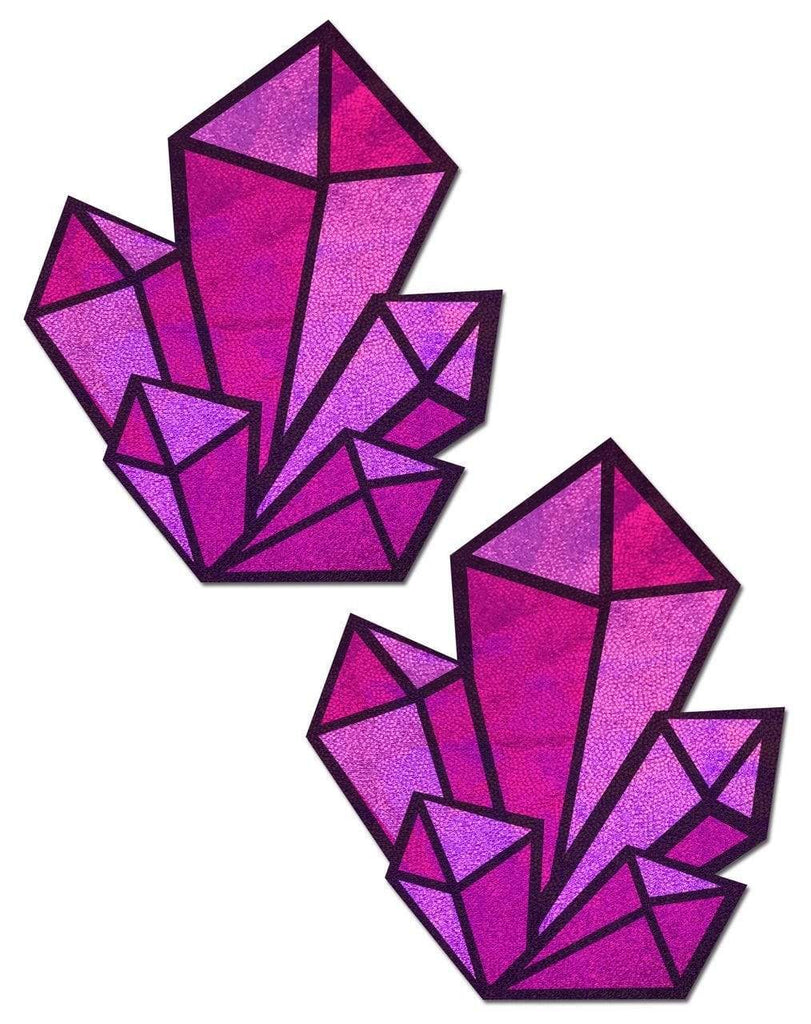 Holographic Pink Crystal Cluster Nipple Pasties Pasties PASTEASE 